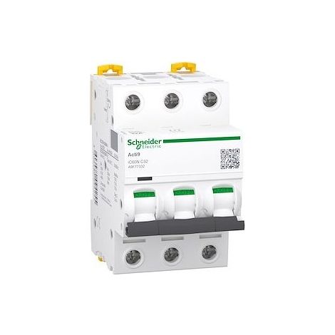 Schneider A9F77332 Acti9 iC60N - Circuit Breaker - 3-pole - 32A - C-curve - 400 VAC - 6000 A/10 kA