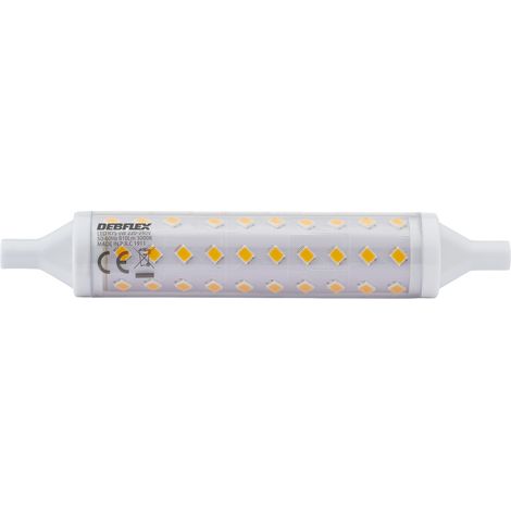 DEBFLEX - CRAYON LED 115MM SMD VERRE TRANSPARENT R7S 10W 3000K 820LM - 600444