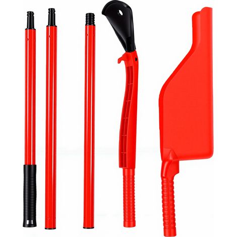 Outils de nettoyage de gouttières : Ramasse-feuilles polyvalent et haute efficacité avec 3 sections de rallonge pour l'enlèvement des débris (1/5)