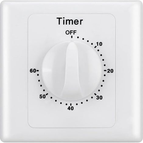 Interrupteur de minuterie, compte à rebours, commande mécanique multifonctionnelle, 100 240 V, interrupteur de minuterie (60 minutes) (1/5)