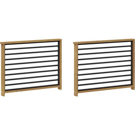 Módulo de Descansabrazos 2 pcs Blanco 80 x 6 x 61 cm vidaXL (1/5)