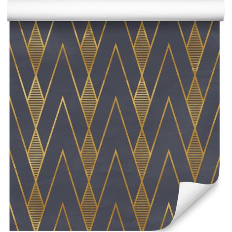 Carta da parati moderna con motivo geometrico per soggiorno e camera da letto, 50x1000 cm (1/5)