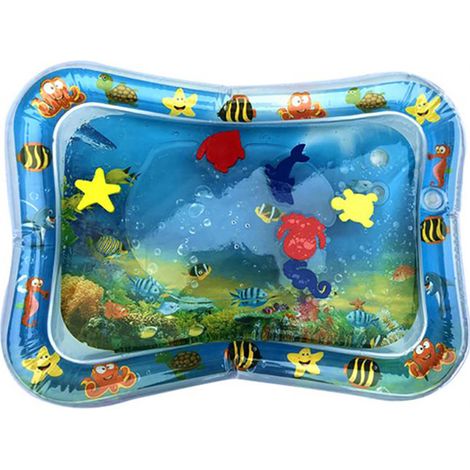 1 Tapis d'eau gonflable, jeu éveil développement, non toxique, motif pieuvre, 60x50 cm, pour tout-petit (1/5)