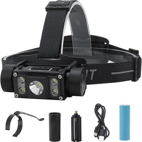 Linterna frontal recargable, cómoda para niños y adultos, fácil de usar, para correr, acampar, hacer senderismo y más. (1/5)