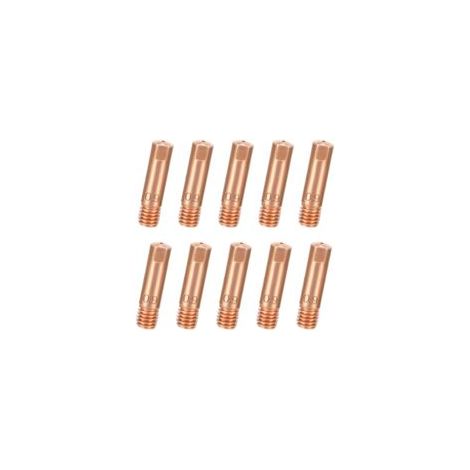 10 Pcs Buse de Soudage pour Mig, Pointe de Contact 0.9mm, Buse de Soudage 0.9 pour Torche de Soudage mb15 MIG MAG AK15 (0,9 x 25 mm) (1/5)