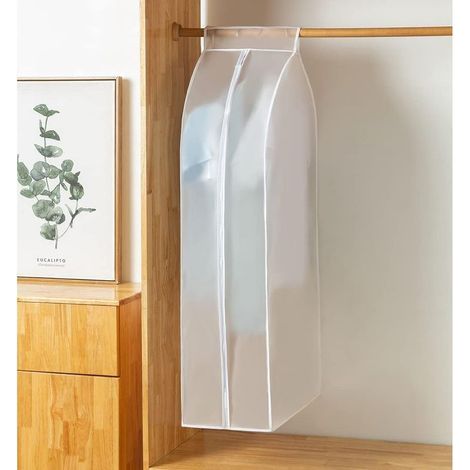Housse Anti-Poussière pour Vêtements en PEVA avec Fermeture Éclair Double Sens et Attache Velcro – 30 x 60 x 110 cm (1/5)