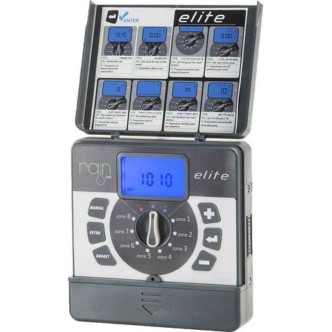 CENTRALINA PER IRRIGAZIONE RAIN 'ELITE' 8 zone - 9 Vdc (indoor)