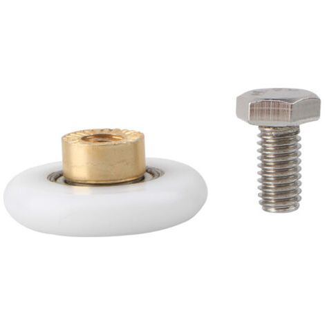 Lot de 4 roulettes de rechange pour porte de douche coulissante (20 mm de diamètre) (1/4)