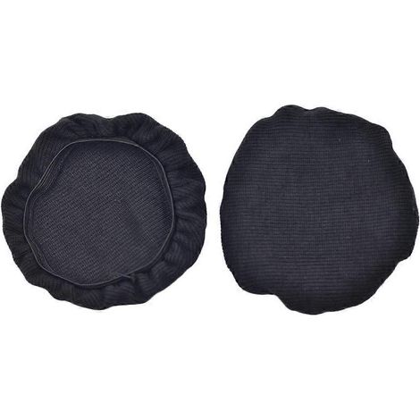 Lot de 2 housses de casque extensibles en tissu, lavables et hygiéniques, compatibles avec la plupart des casques supra-auriculaires de 6 à 8,5 cm.-S
