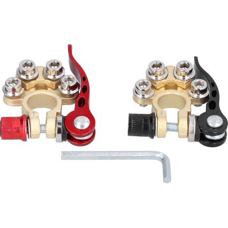 Borne de batterie 4 voies positif négatif connecteur serre-câble pour camion utilitaire X0374 (1/5)