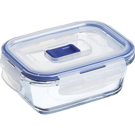 Luminarc Pure Box Contenitore Ermetico rettangolare, Trasparente, 14 x 10.54 x 5.2 cm (0.38 L) (1/3)