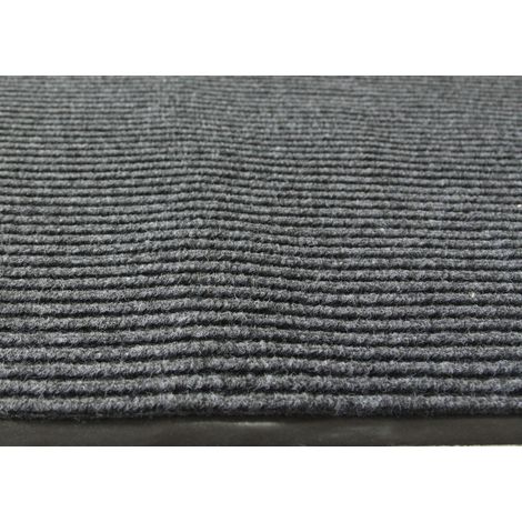Schwarze Fußmatte - 120 x 180 cm - gerippte Fußmatte