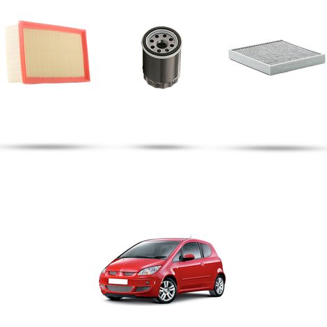 Kit tagliando 3 filtri compatibile con Mitsubshi Colt VI (Z30) 1.3 70KW Dal 2004 (1/5)