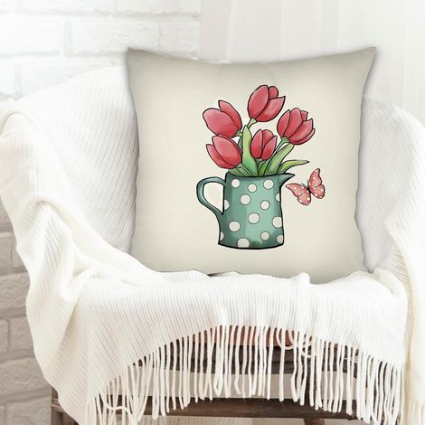 Housse de coussin pour décoration intérieure élégant pour Noël, l'Action de grâce, anniversaire, la Fête des Mères (1/5)