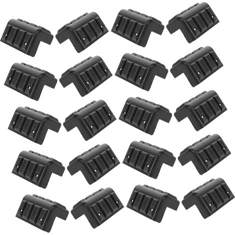 20 protège-coins décoratifs plastique noir pour enceintes (1/5)