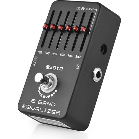 LIFCAUSAL - Pédale Équaliseur 6 Bandes pour Guitare Électrique avec True Bypass, Alimentation 9V DC/Pile et Connecteurs Jack 6.35mm (1/5)