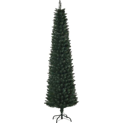 HOMCOM Albero di Natale 180cm in PVC e Metallo con Base Pieghevole e 380 Rami (1/5)