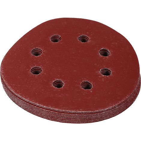 125mm Round Red Polishing Sanding Discs 8 Hole Grit Sand Papers(800) (1/3)