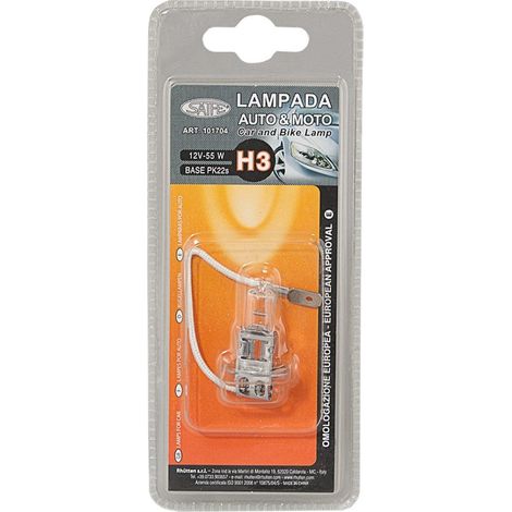 LAMPADA H3 12V 55W PK22S SET 5 PEZZI - RHUTTEN