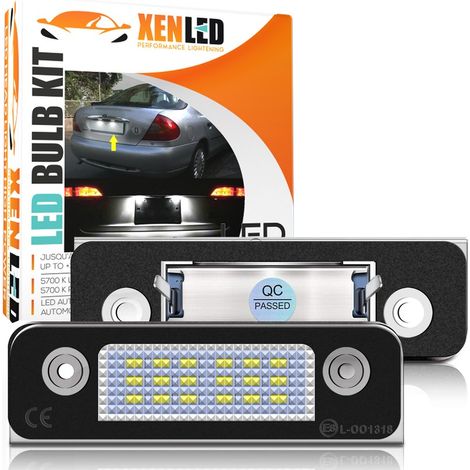 Pack LED plaque arrière FORD FIESTA MK5 / MONDEO MK2 Hayon / FUSION - BLANC 6000K - eclairage plaque immatriculation (1/5)