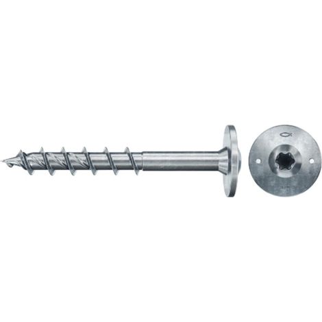 Vis à bois fischer PowerFast II 10,0x80 à tête plate TX TG acier galavanisé, passivée bleu 50 pièces (1/5)