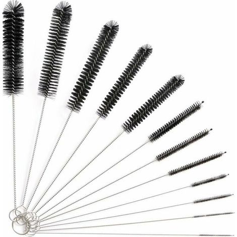 12Pcs Tube Brosse de Nettoyage,Goupillon Nettoyage,Brosse de Nettoyage Tube pour Bouteille en Verre Bébé Biberon Bouilloire Clavier, Tuyau Brosses de Nettoyage,Brosse de Nettoyage Bouteille (1/4)