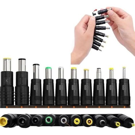 10er-Pack universelle 8-in-1-DC-Netzteile – 5,5 x 2,1 mm – Buchse auf Stecker – für Laptops – kompatibel mit HP, Dell, ASUS, Lenovo, Acer – mit DC-Stecker und (1/5)