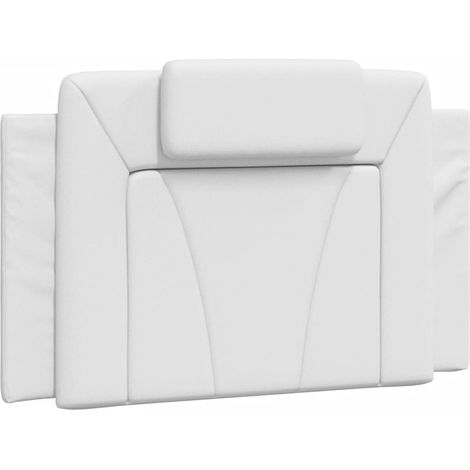 Coussin de tête de lit Viana blanc 80 cm similicuir CFW40249 (1/5)
