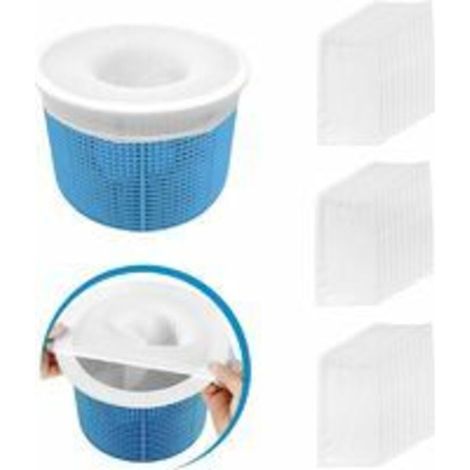 30 Stück Pool-Skimmer-Socken, perfekte Filterschoner für Filter-Skimmer-Korb, ultrafeine Netz-Siebauskleidung für STOL-Pool-Korb