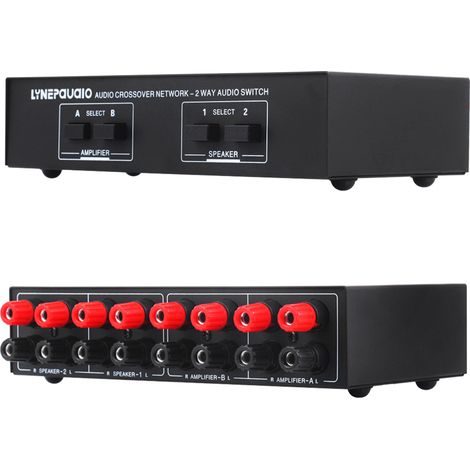 Decdeal Lynepauaio 2 in Out Lautsprecherauswahlschalter Audio -Signal -Switcher -Verstärker -Empfänger Splitterbox (1/5)