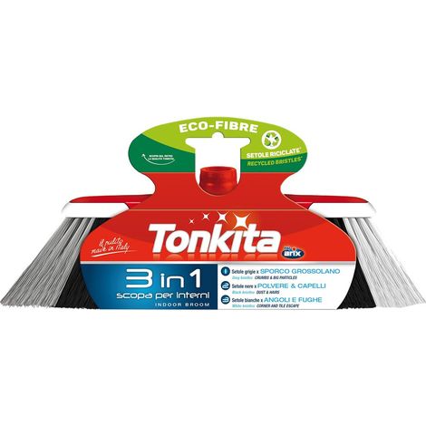 Tonkita Scopa Per Interni 3 In 1 B-Injection Con Setole Riciclate Senza Manico (1/5)