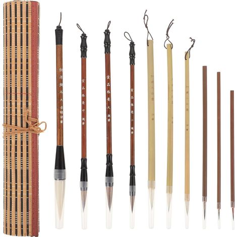 de 10 pinceaux traditionnels chinois pour la peinture (1/5)