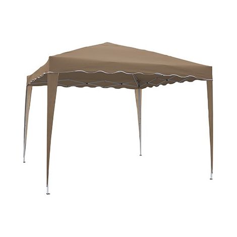 PERGOLA IN ACCIAIO PIEGHEVOLE TAUPE - 3X3 M