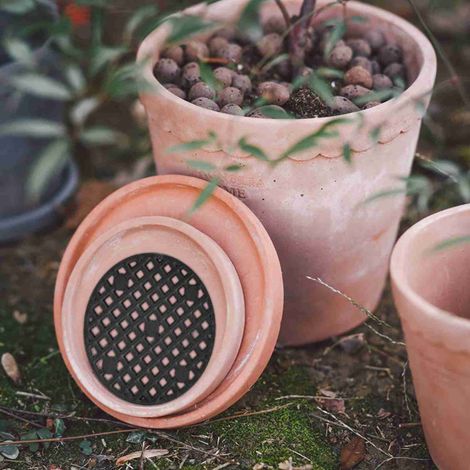 10 pièces trou de pot de fleur tapis de maille trou de pot de fleur filet de jardinage pot de fleur tapis de pot de fleur tapis de pot de fleur en maille bonsaï jardinage maille pot de fleur plante (d (1/5)