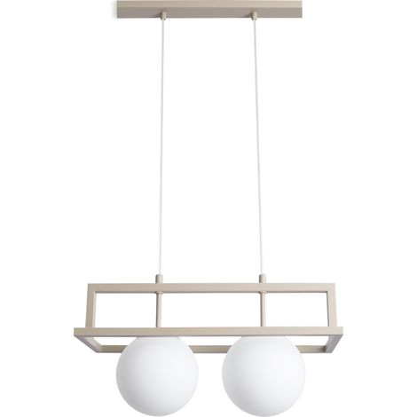 Plafonnier Celeste cachemire doré, 2 lampes, abat-jour blancs, E14 (1/5)