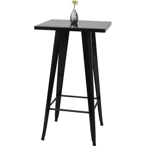 Stehtisch HHG-906, Bistrotisch Bartisch, Metall Industriedesign 105x60x60cm schwarz (1/5)