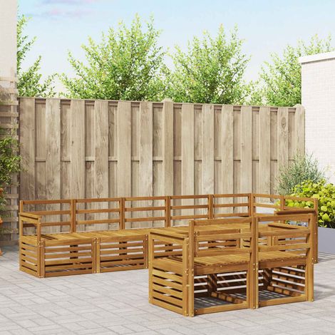 vidaXL Sofagarnituren 8 pcs Natur Massivholz Akazie (1/5)