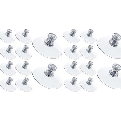 Ventouse filetée, ventouse transparente (25 mm de diamètre), lot de 20 (1/5)