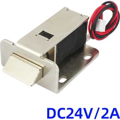 Serrure électromagnétique renforcée, 12 V/24 V CC, serrure de porte, contrôle d'accès, résistance à la traction 150 kg, 24 V CC (1/5)