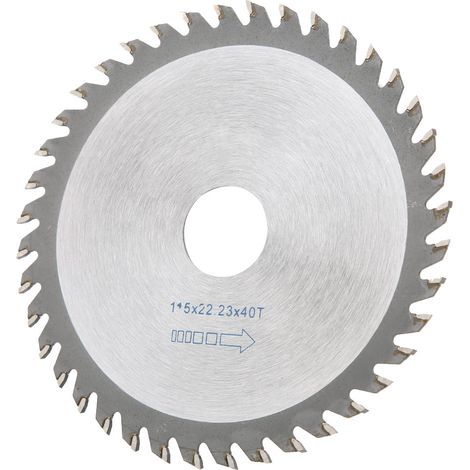 Lame de scie 40 dents en carbure cémenté pour le travail du bois massif, outil de coupe 115 x 22,23 mm (1/5)