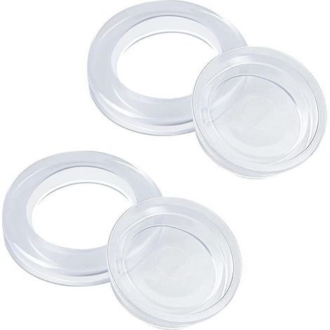 2 Stück Tisch-Sonnenschirmlochringe für Terrasse, 4,2 cm Silikonring und Stopfen, Sonnenschirmhalterung für Gartentische, Glas- oder Strandtische (Weiß) (1/5)