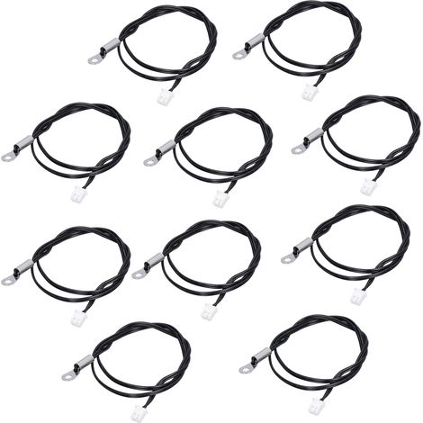 10 Stück NTC-Thermistor-Temperaturfühler, Rundanschluss, kaltgepresster Klemmenstecker, 500 mm, 15 kΩ, B3950 (1/5)