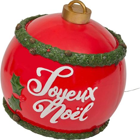 Déco Lumineuse XL Boule Joyeux Noël 8 LED Blanc chaud D 54 cm - Feeric Christmas (1/4)