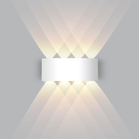 Applique murale LED 8W, blanc chaud 3000K, étanche, éclairage haut et bas, spot LED en aluminium, veilleuse, luminaire mural intérieur et extérieur