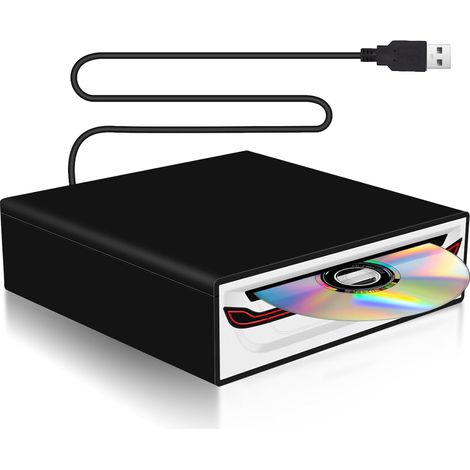 Lecteur CD/DVD Externe USB pour Voiture, Ordinateur Portable et Smart TV – Plug (1/5)