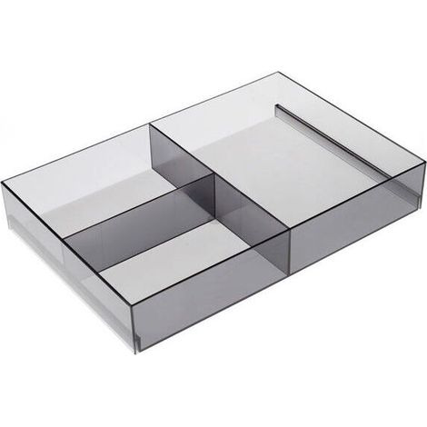 Reggimensola trasparente con supporto elegante effetto alluminio 85x30x52mm - 906 Reggimensola (1/2)