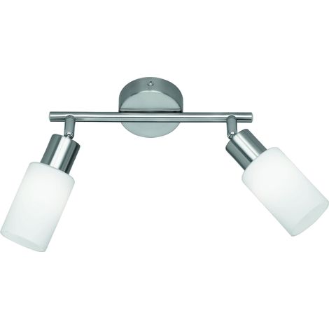 [NEUWERTIG] REALITY LEUCHTEN Deckenspot Marano, nickel matt, Glas opal matt (1/3)