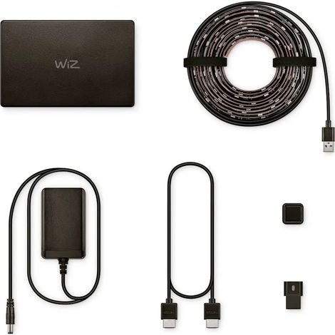 [GEBRAUCHT] B-Ware Wi Z Led Streifen Set Lichtband Sync Box Starter Kit Schwarz 260 Cm Eu Rgb Cct789