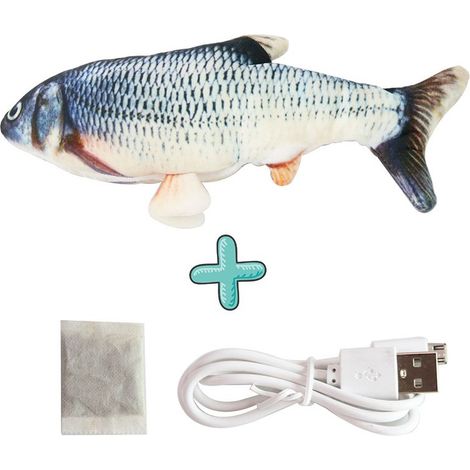 Jouet pour chat simulation poisson, poisson électrique, jouet pour chat avec herbe à chat