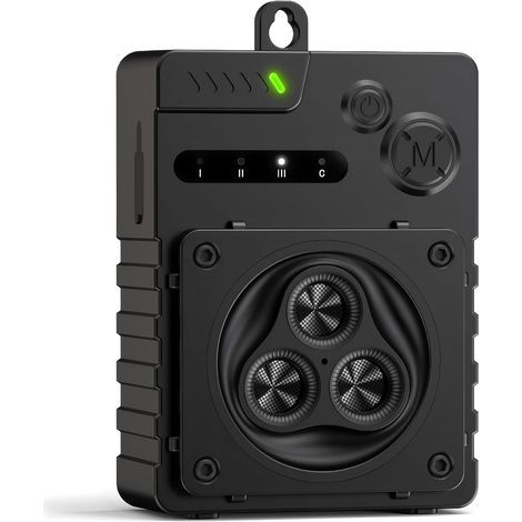 Schwarzes Ultraschall-Antibellgerät für mittelgroße und große Hunde, 3 Frequenzen, IP45 wasserdicht, für den Innen- und Außenbereich (1/5)